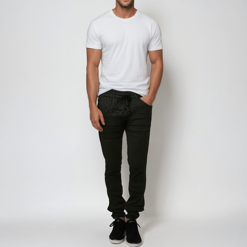 Calça Casual em Linho de Algodão Masculina