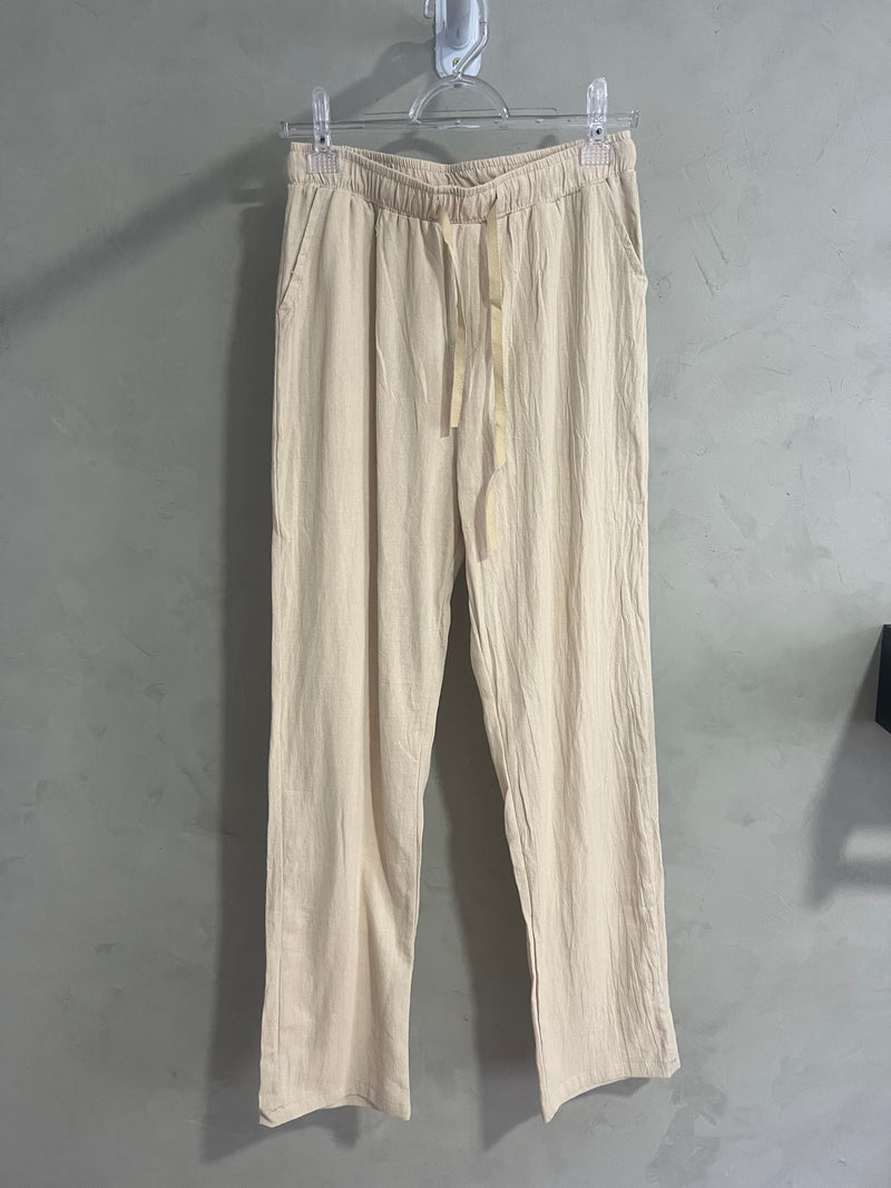 Calça Casual em Linho de Algodão Masculina 1