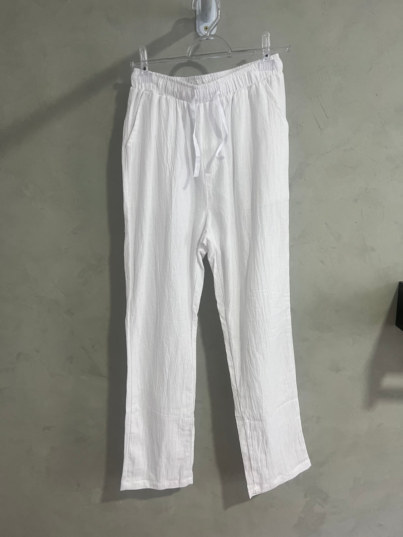 Calça Casual em Linho de Algodão Masculina 1