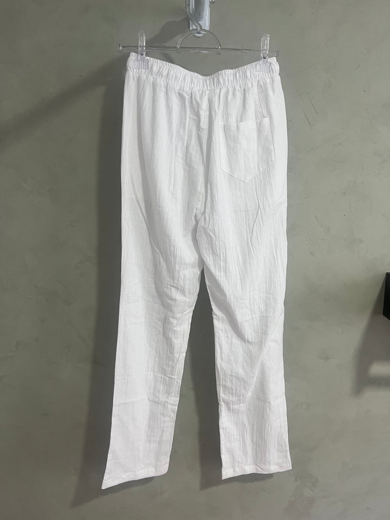 Calça Casual em Linho de Algodão Masculina 1