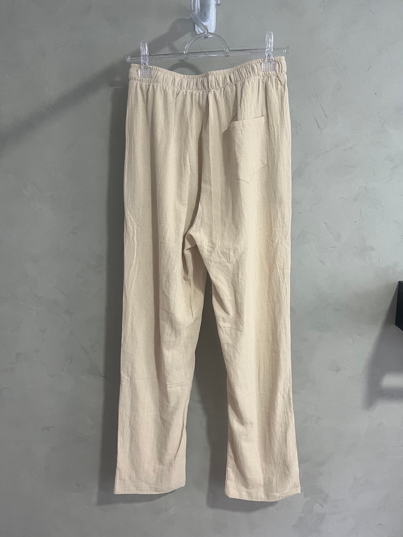 Calça Casual em Linho de Algodão Masculina 1