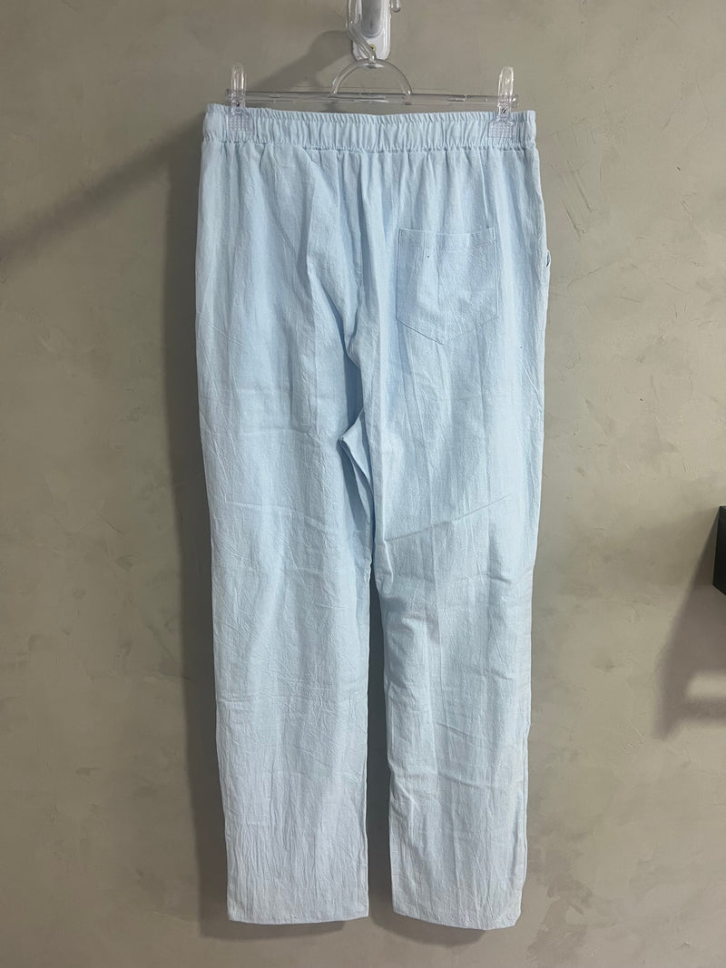 Calça Casual em Linho de Algodão Masculina 1