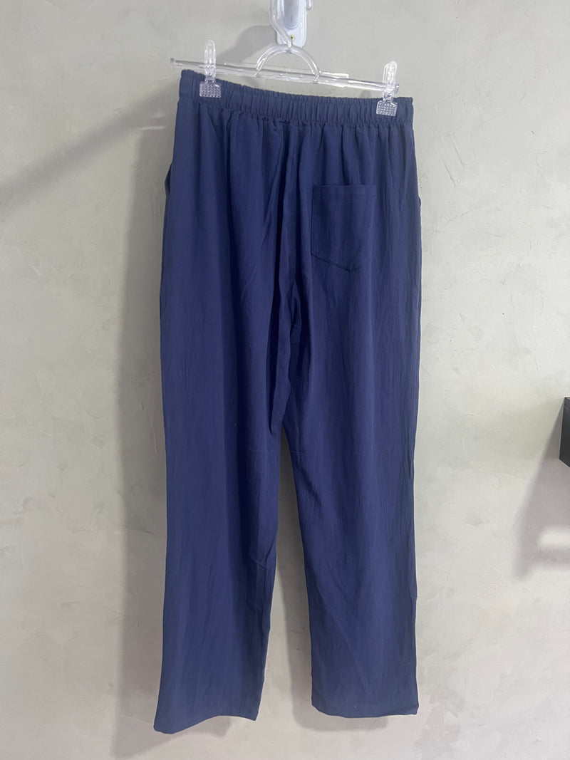 Calça Casual em Linho de Algodão Masculina 1