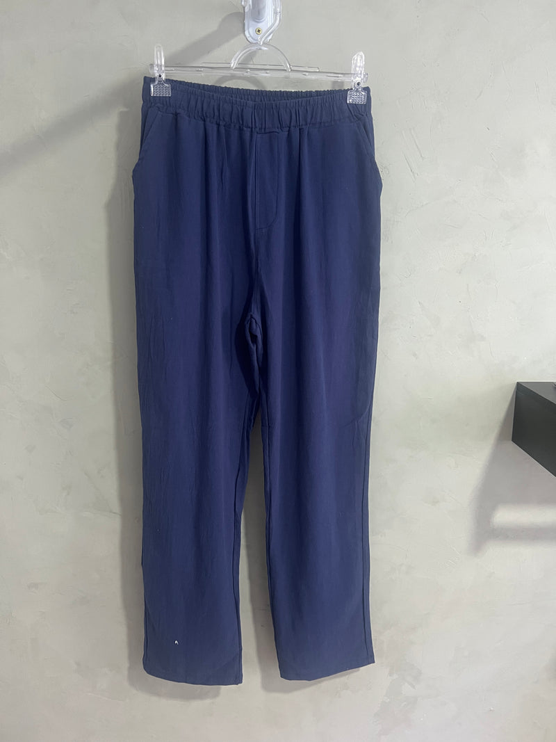 Calça Casual em Linho de Algodão Masculina 1