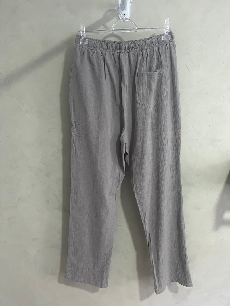 Calça Casual em Linho de Algodão Masculina 1