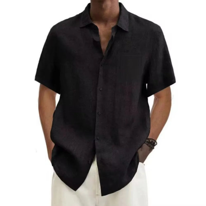 Camisa Casual Summer em Linho de Algodão Masculina